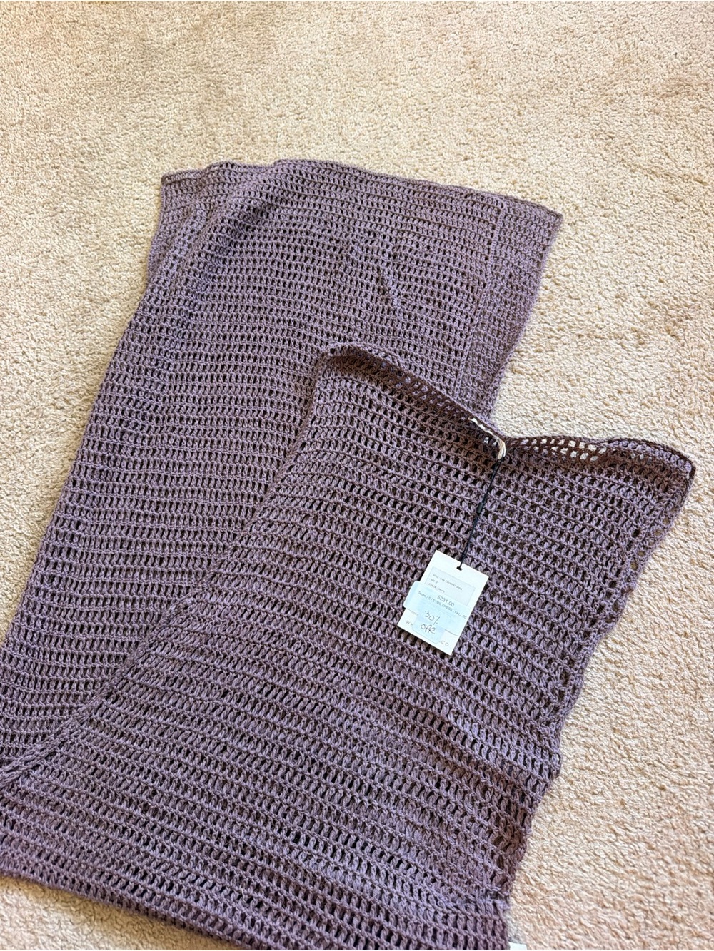 ACACIA Crochet DRESS in Mauve